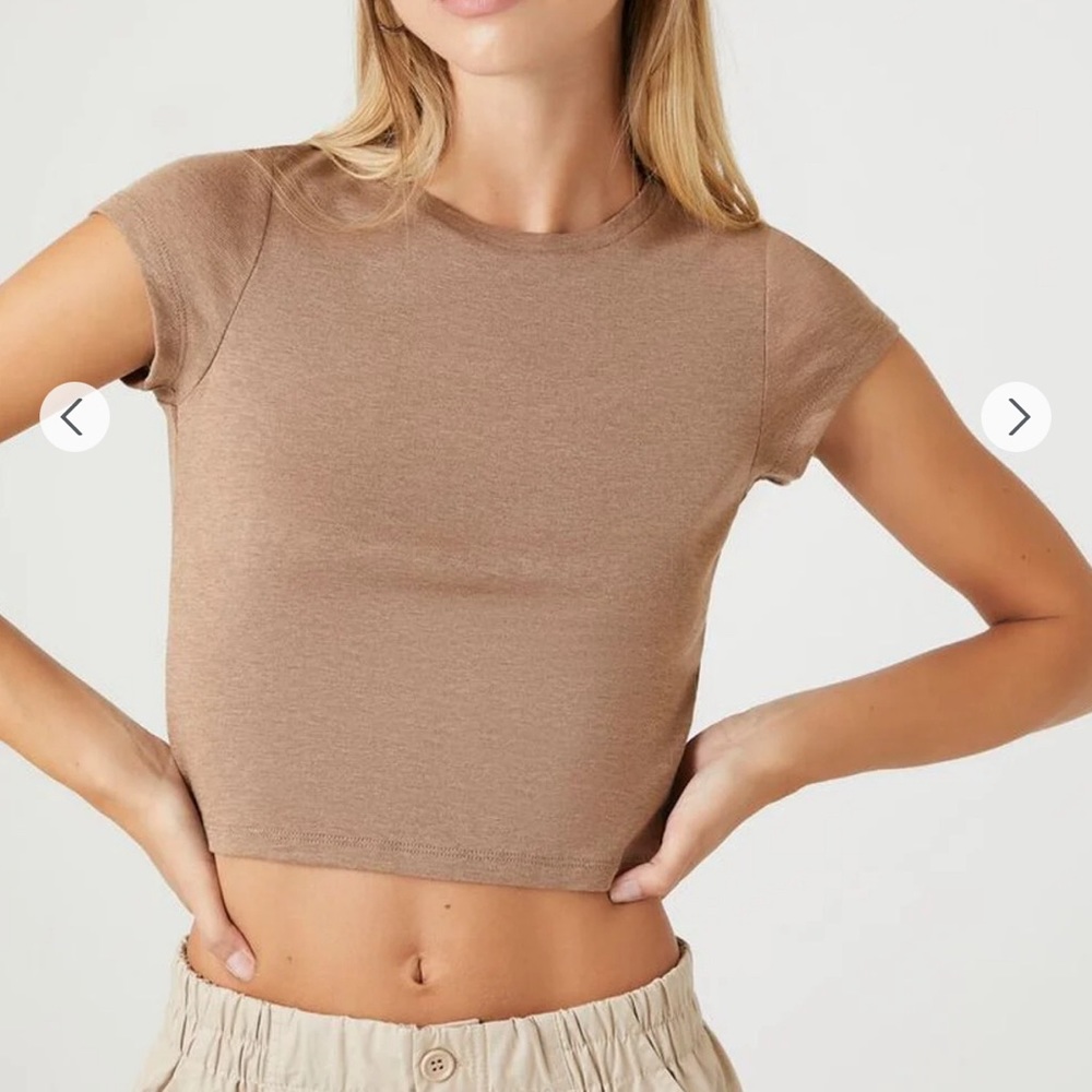 forever 21 cropped crew tee